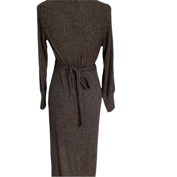 NWT Anthropologie Olive Green Minvet Daily Practice Belted Knit Maxi Dress - Picture 8 of 9